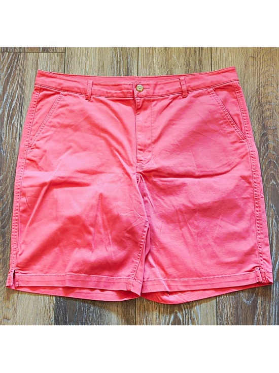 L.L. Bean Pants - L.L.Bean Women’s Pink Chino Shorts Size 18 Reg 9" Inseam Stretch Pockets Y2K